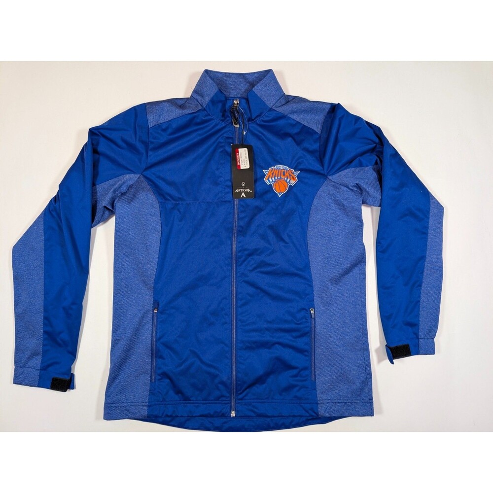 New York Knicks Antigua Revolve Jacket Womens L Blue Full Zip NWT NBA Basketball